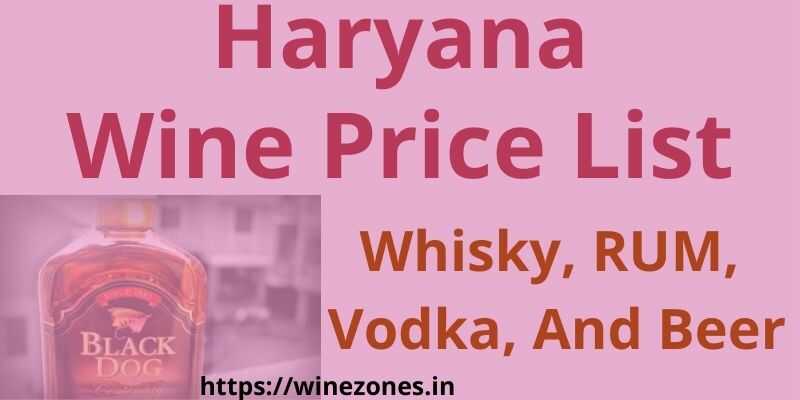 Haryana Liquor Price List